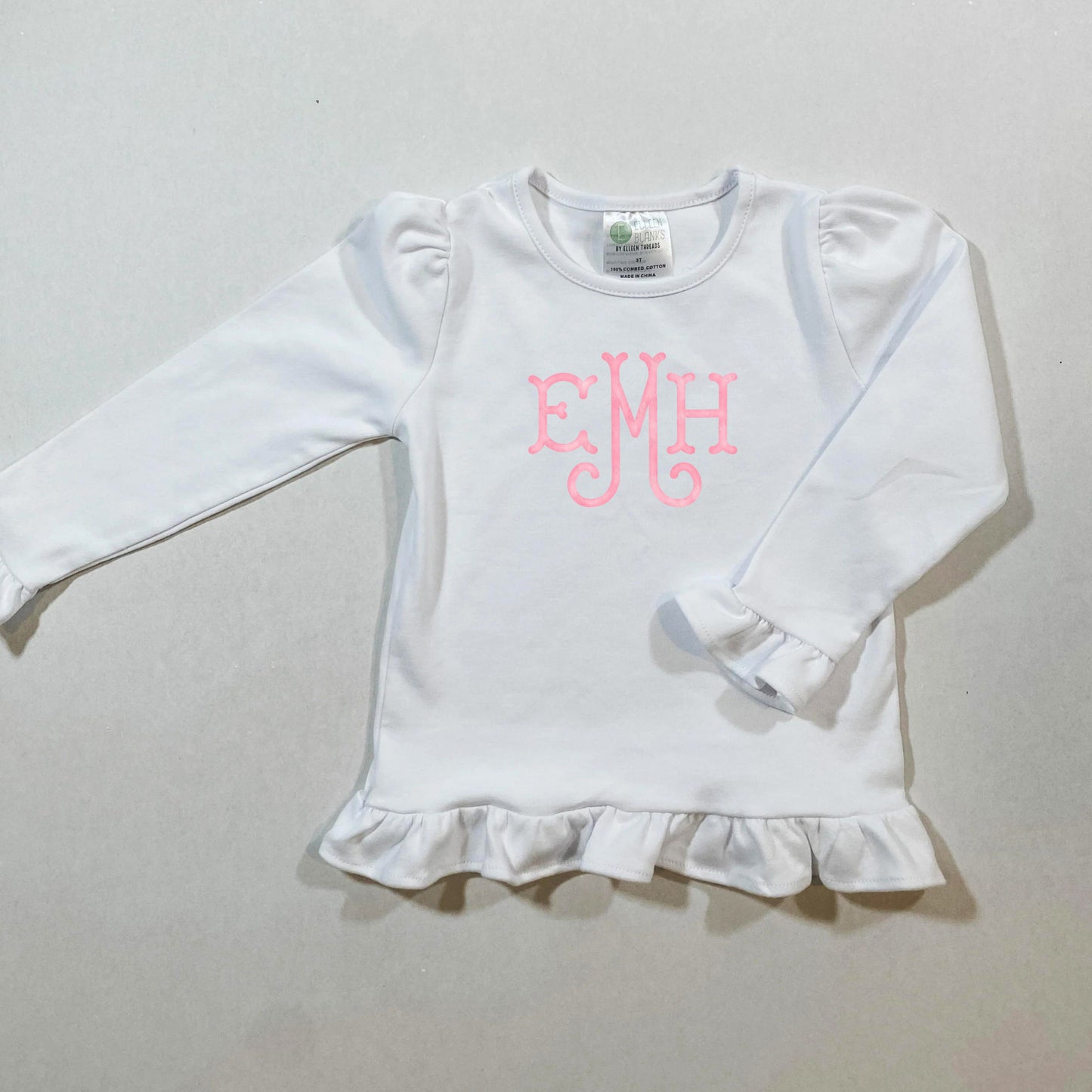 Girls Printed Pink Monogram