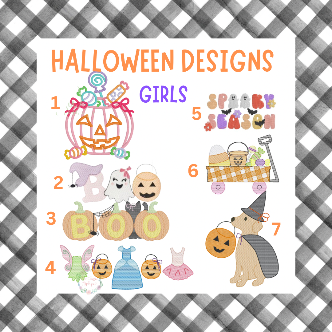 Girls Halloween Designs