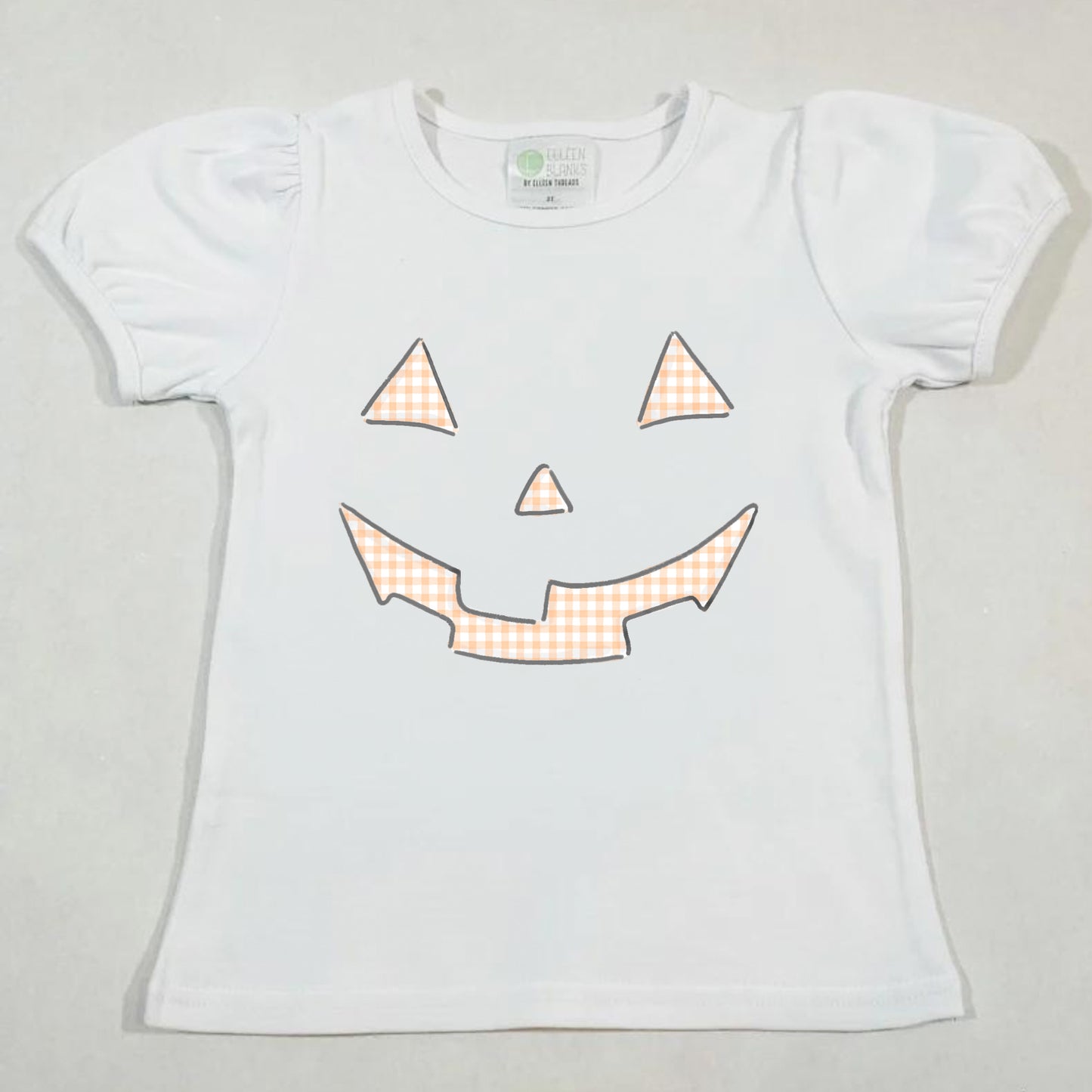 Orange Gingham Jack-o’-lantern Face