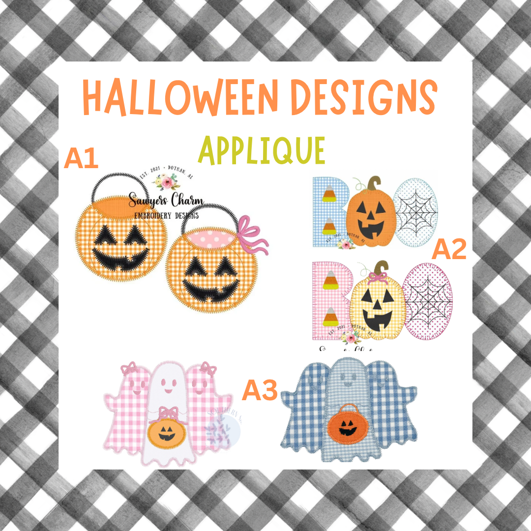 Halloween Appliqué Design Options