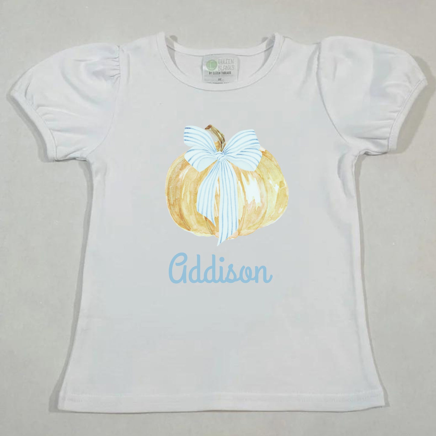 Girls Watercolor Pumpkin