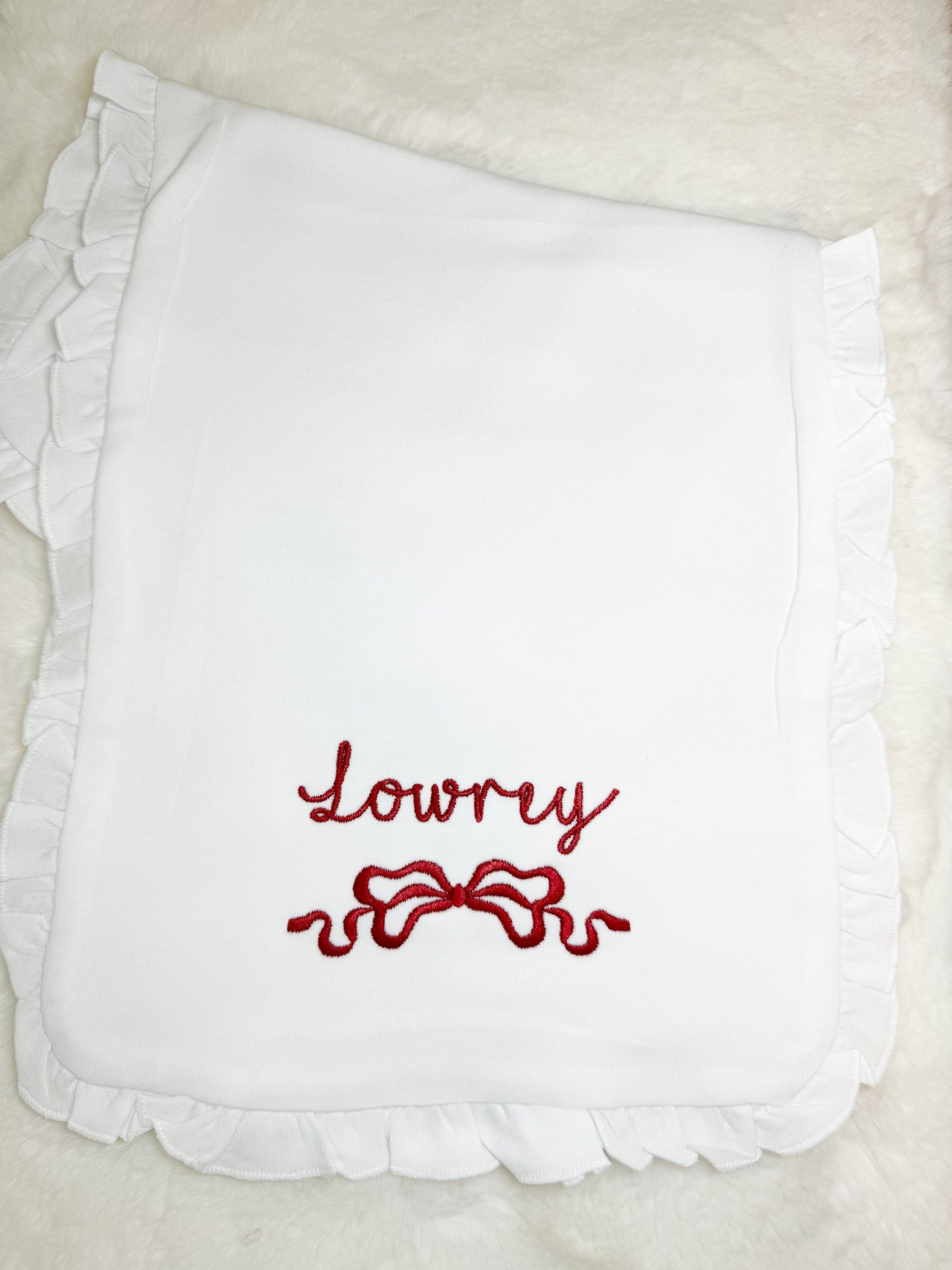 Vintage Bow Burp Cloth