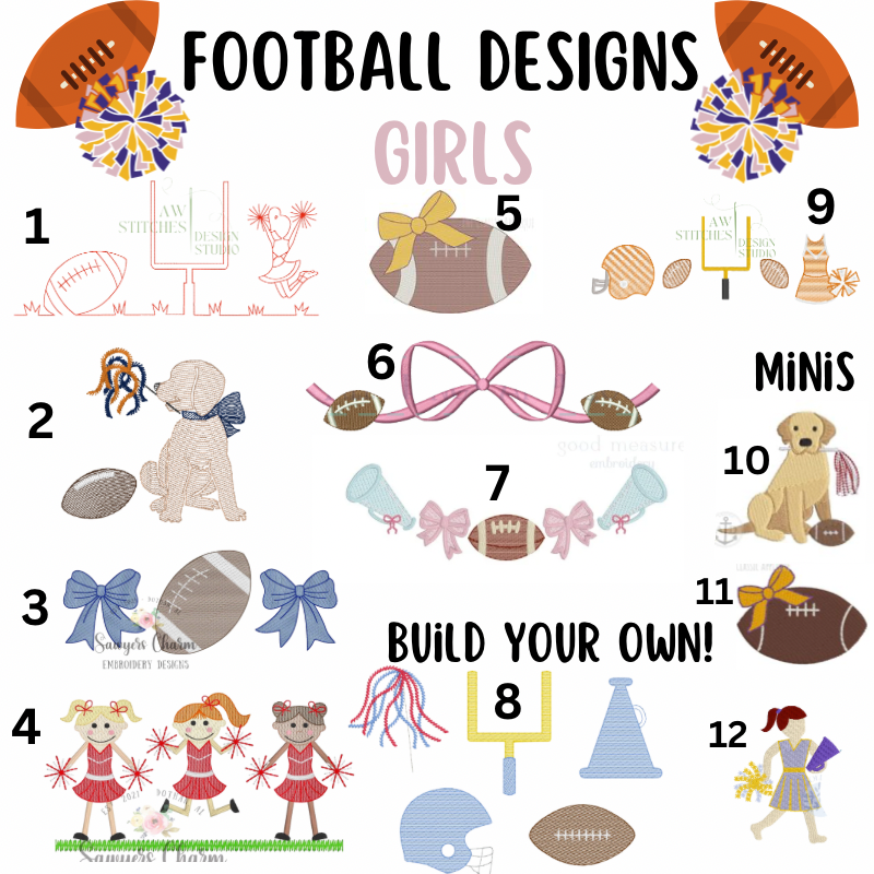 Girls Football Designs