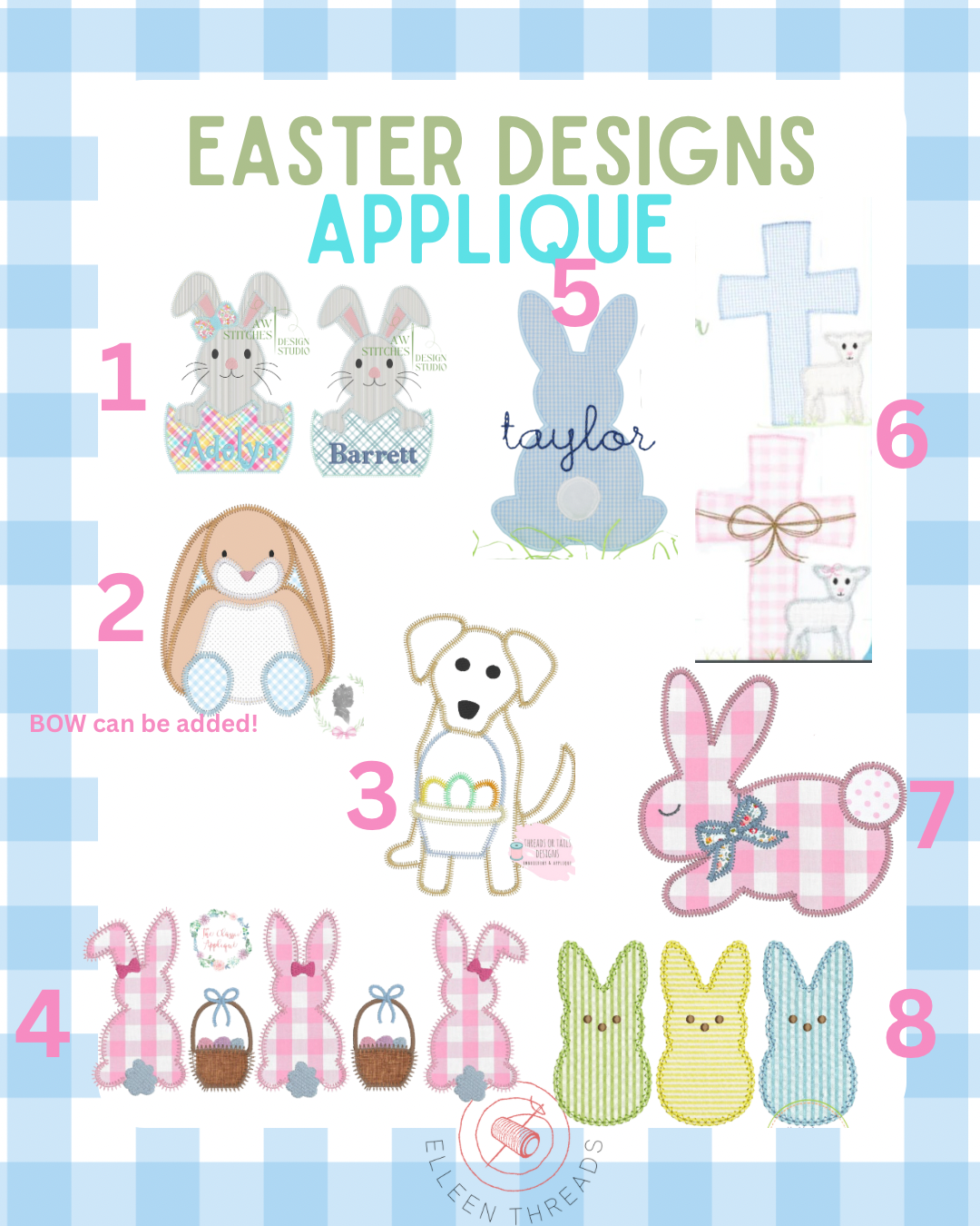 Easter Appliqué Design Options