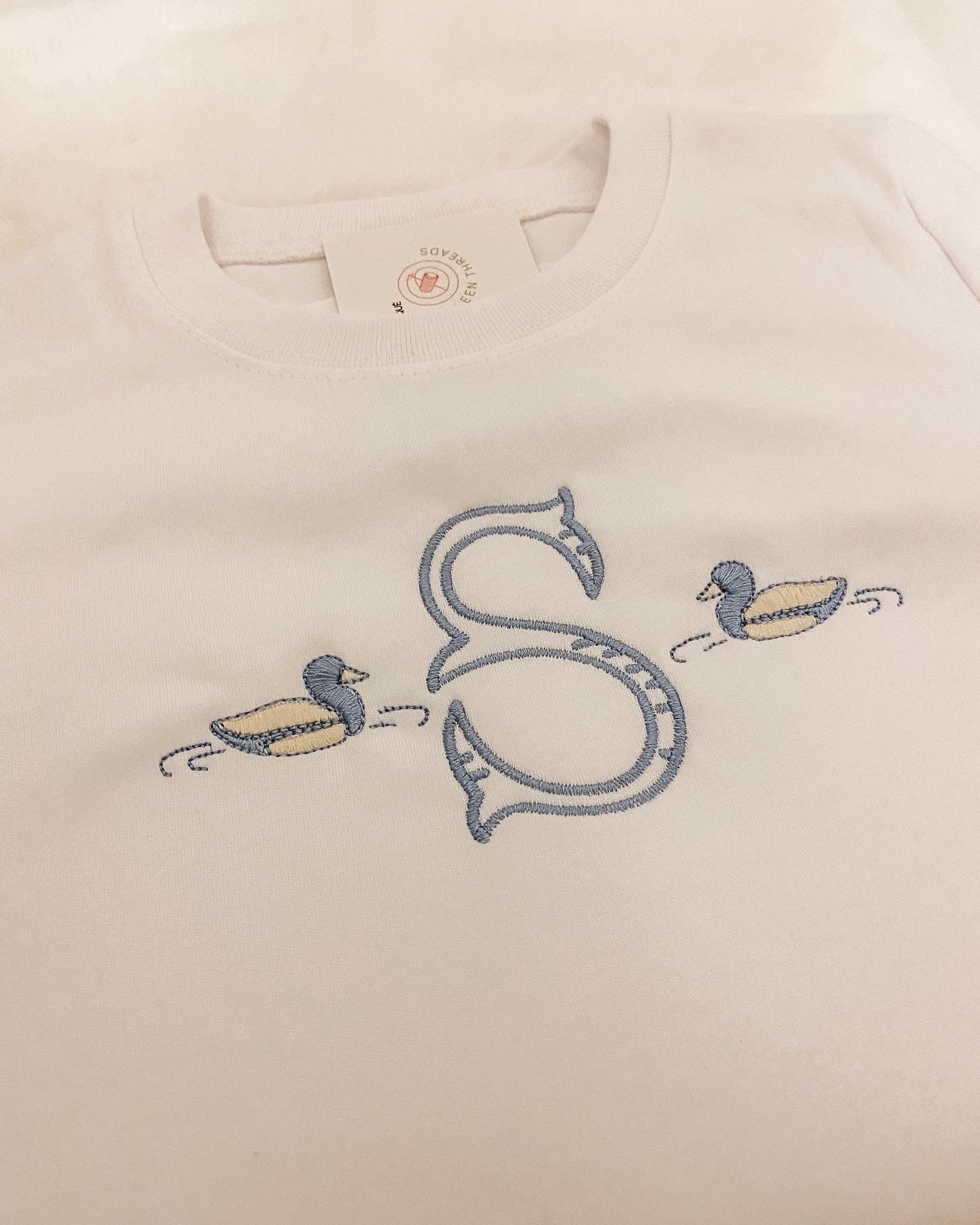 Boys Mallard Duck Monogram Initial Shirt