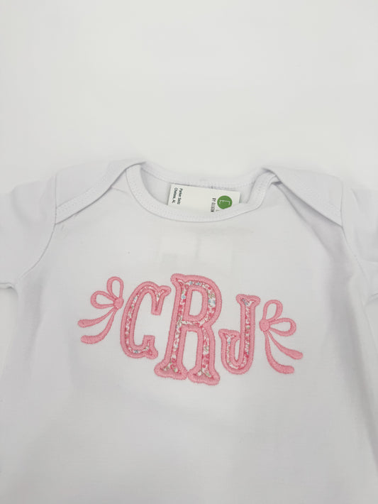 Bow Monogram Appliqué