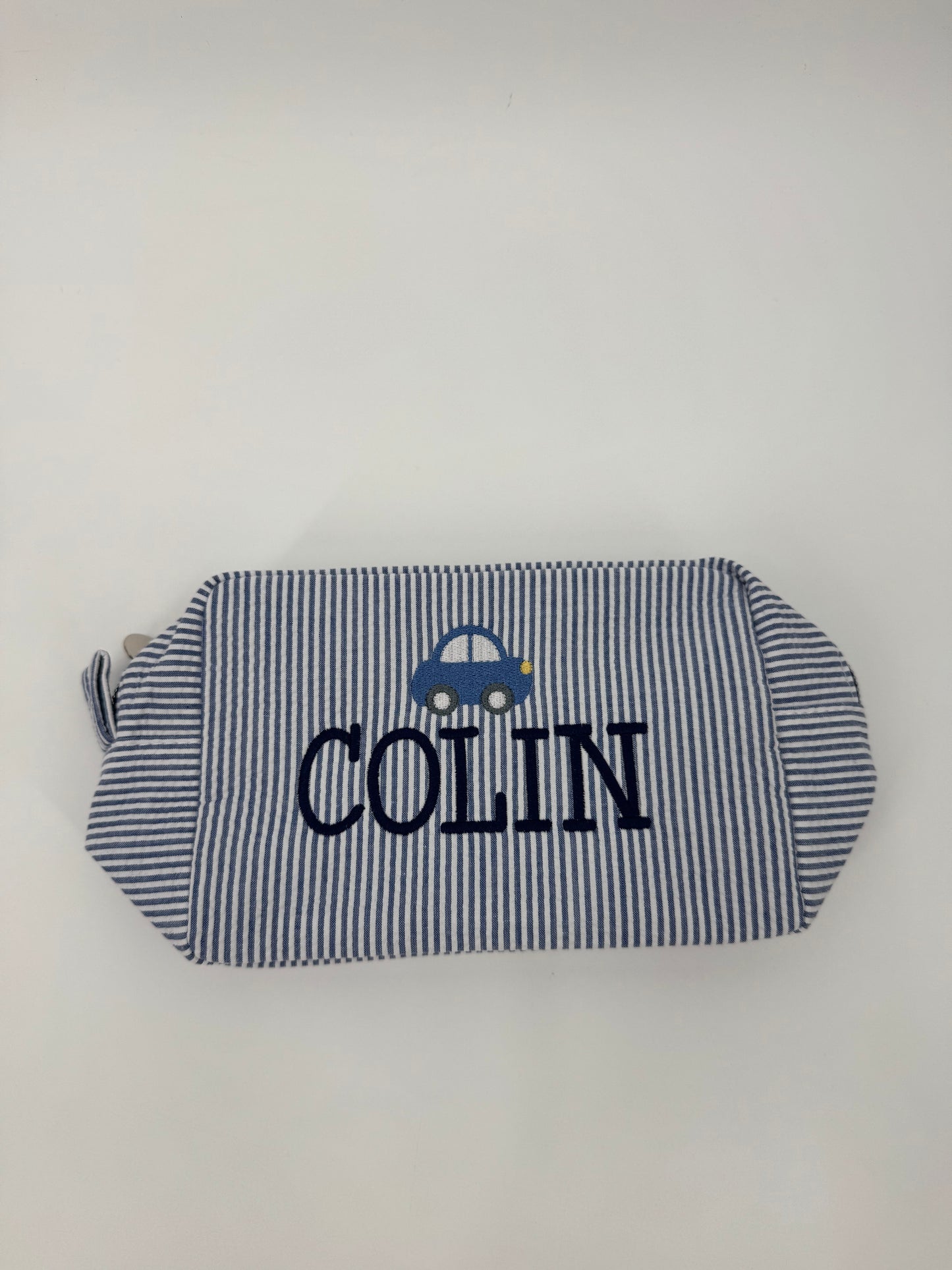 Seersucker "Everything" Bag with Car Design