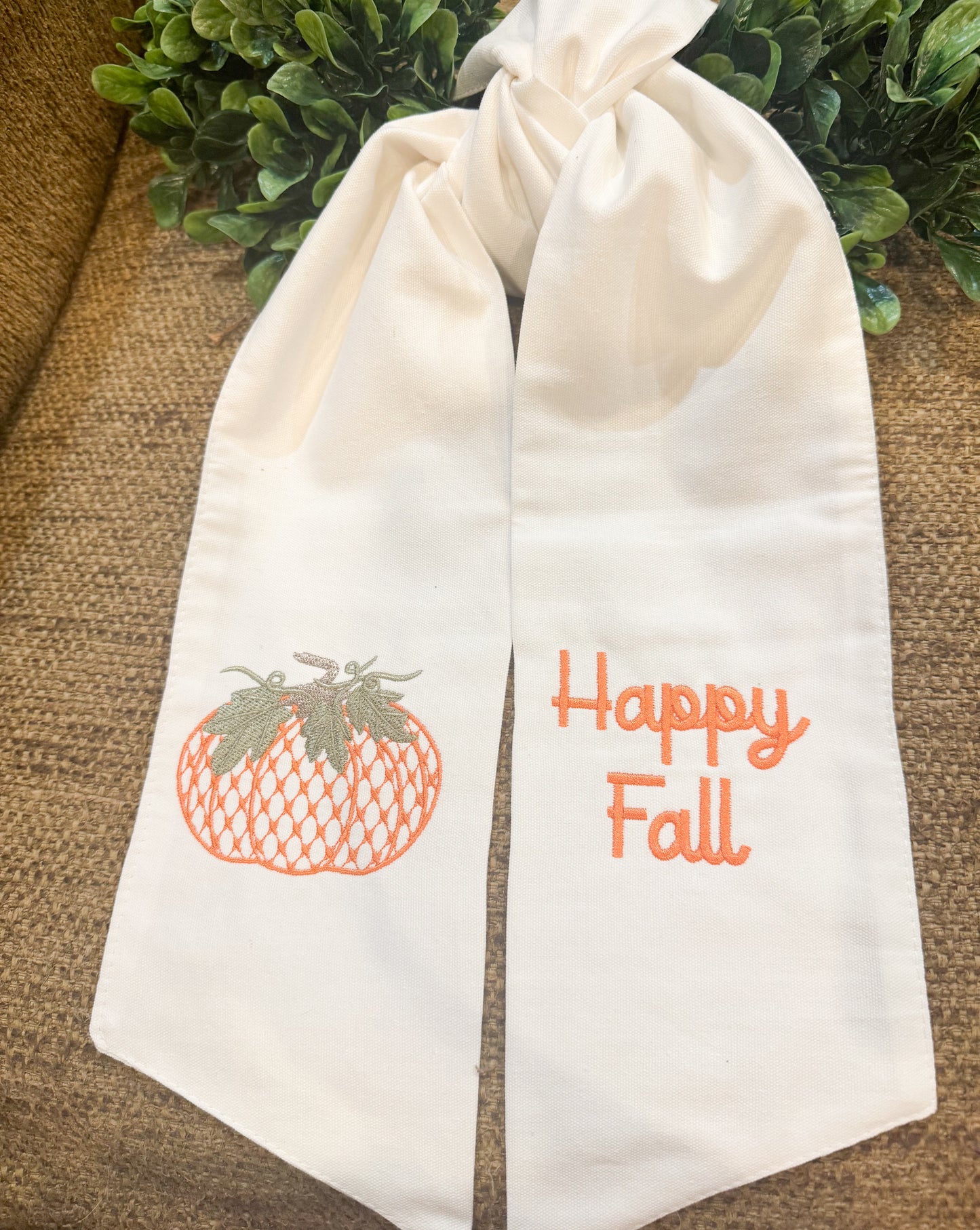 Pumpkin Wreath Sash