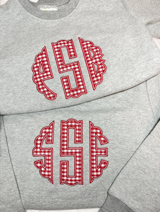 Scallop Monogram Appliqué Sweatshirt